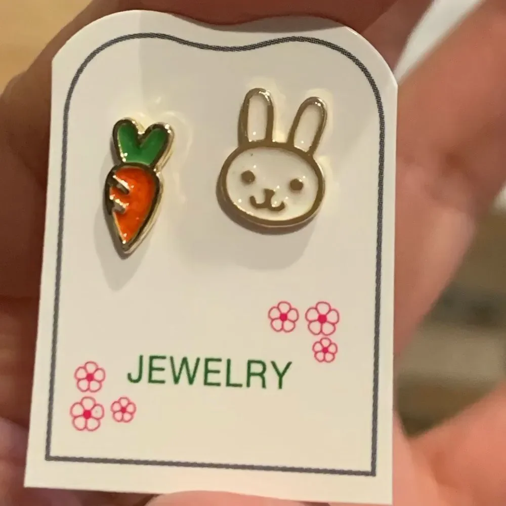Kids Earrings 14k gold plated Carrot Rabat
